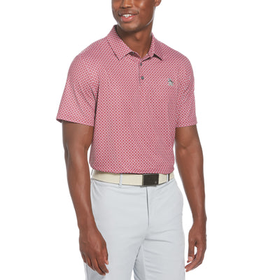 Micro Geo Allover Print Golf Polo Shirt-Golf Polos-Violet Quartz-L-Original Penguin
