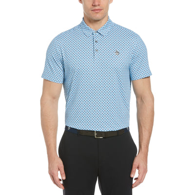 Mushroom Allover Print Golf Polo Shirt-Golf Polos-Powder Blue-L-Original Penguin