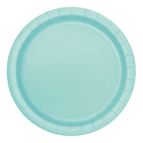 teal disposable plates