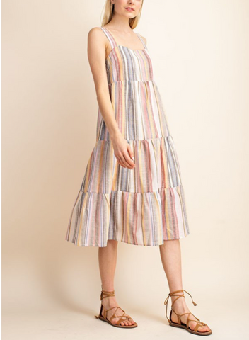 summer dress stripes pastel