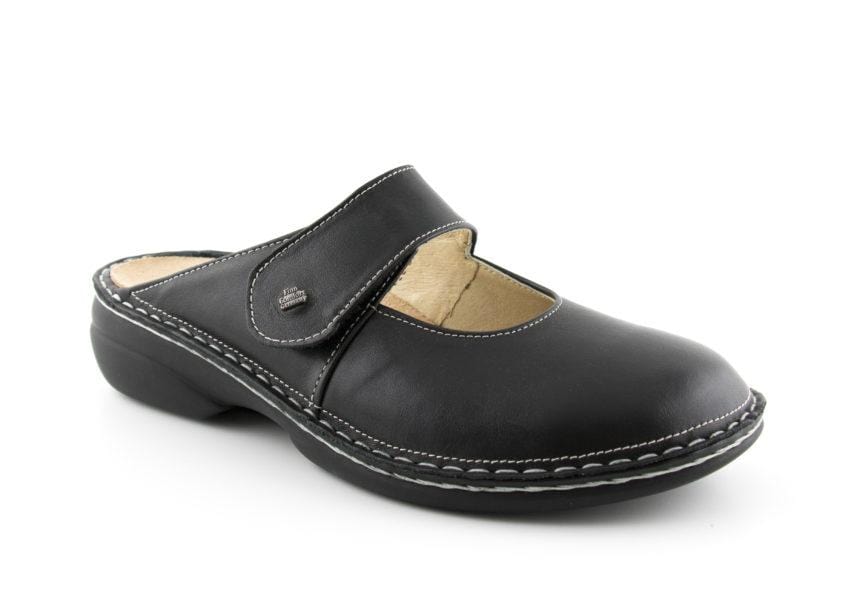 Finn Women's Stanford Leather Comfort Clog Black Nappa 2552-014099 