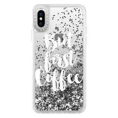 Casetify Glitter Case But First Coffee for iPhone XS/X