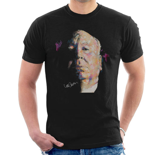 Sidney Maurer Original Portrait Of Alfred Hitchcock Portrait Mens T-Shirt - Mens T-Shirt