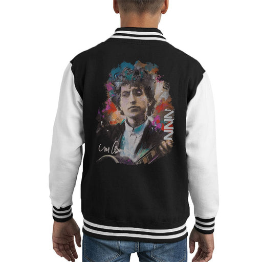 Sidney Maurer Original Portrait Of Bob Dylan Kids Varsity Jacket - Kids Boys Varsity Jacket