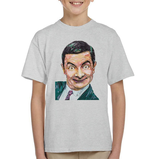 Sidney Maurer Original Portrait Of Mr Bean Rowan Atkinson Kids T-Shirt - Kids Boys T-Shirt