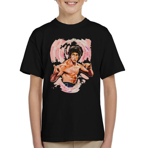 Sidney Maurer Original Portrait Of Bruce Lee Enter The Dragon Kid's T-Shirt