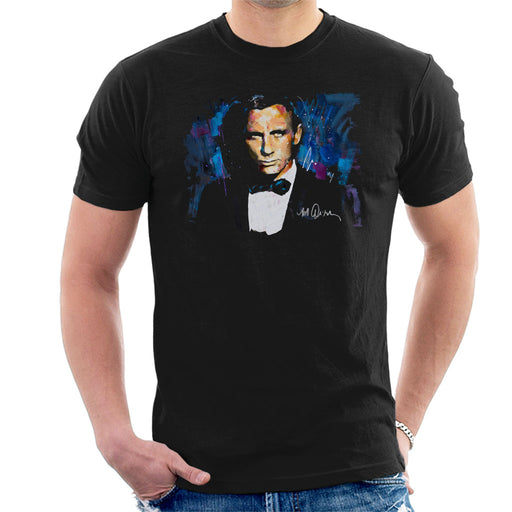 Sidney Maurer Original Portrait Of Daniel Craig James Bond Men's T-Shirt