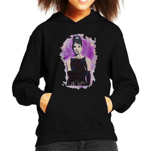 Sidney Maurer Original Portrait Of Audrey Hepburn Kids Hooded Sweatshirt - Kids Boys Hooded Sweatshirt