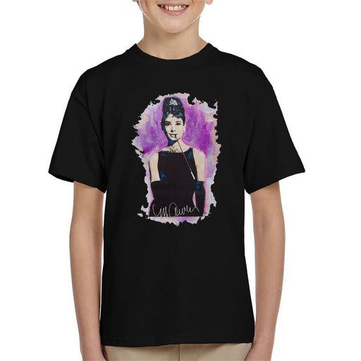 Sidney Maurer Original Portrait Of Audrey Hepburn Kids T-Shirt - Kids Boys T-Shirt