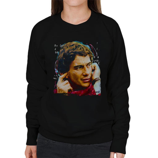 Sidney Maurer Original Portrait Of Ayrton Senna McLaren 1991 Womens Sweatshirt - Womens Sweatshirt