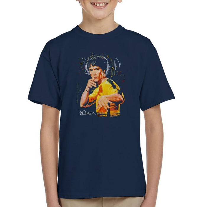 Sidney Maurer Original Portrait Of Bruce Lee Game Of Death Kids T-Shirt - Kids Boys T-Shirt