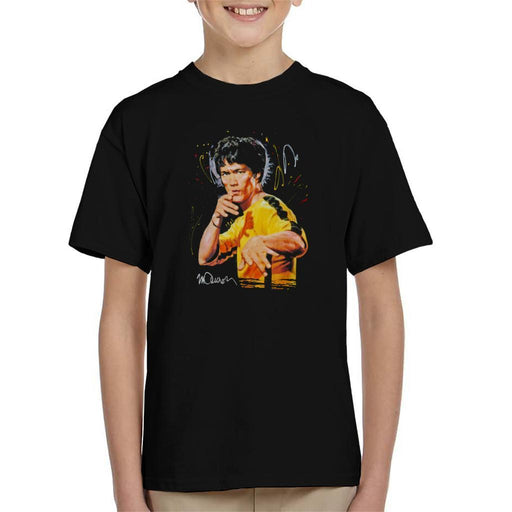 Sidney Maurer Original Portrait Of Bruce Lee Game Of Death Kids T-Shirt - Kids Boys T-Shirt