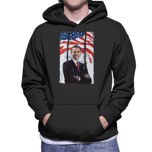 Sidney Maurer Original Portrait Of Barack Obama Mens Hooded Sweatshirt - Mens Hooded Sweatshirt