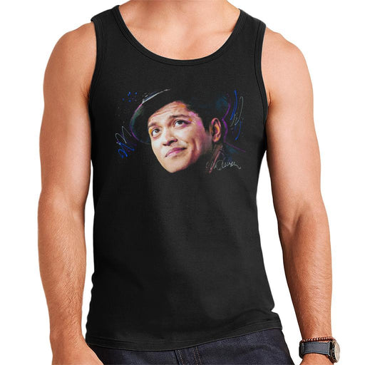 Sidney Maurer Original Portrait Of Bruno Mars Hat Mens Vest - Mens Vest