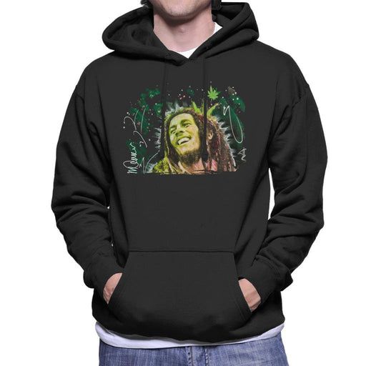 Sidney Maurer Original Portrait Of Bob Marley Smile Mens Hooded Sweatshirt - Mens Hooded Sweatshirt