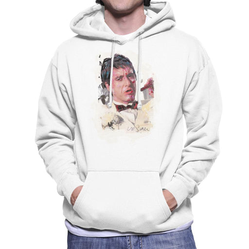 Sidney Maurer Original Portrait Of Al Pacino Scarface Tuxedo Men's Hooded Sweatshirt