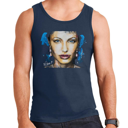 Sidney Maurer Original Portrait Of Angelina Jolie Men's Vest