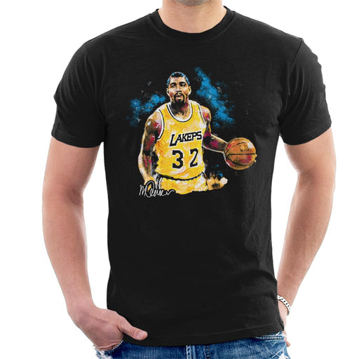 Sidney Maurer Original Portrait Of Magic Johnson Lakers Men's T-Shirt