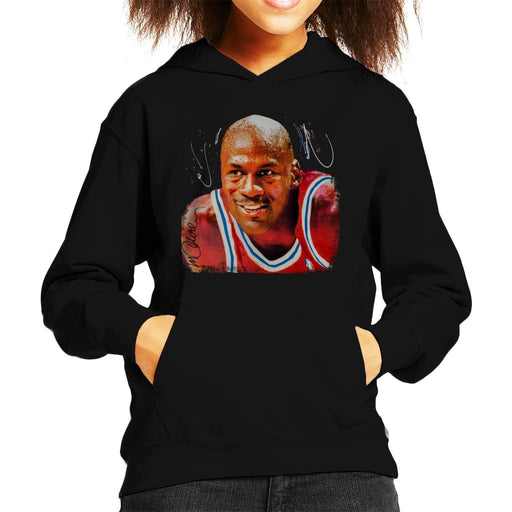 Sidney Maurer Original Portrait Of Michael Jordan Chicago Bulls Kid's Hooded Sweatshirt