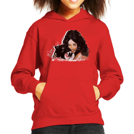 Sidney Maurer Original Portrait Of Naomi Campbell Panther Kid's Hooded Sweatshirt