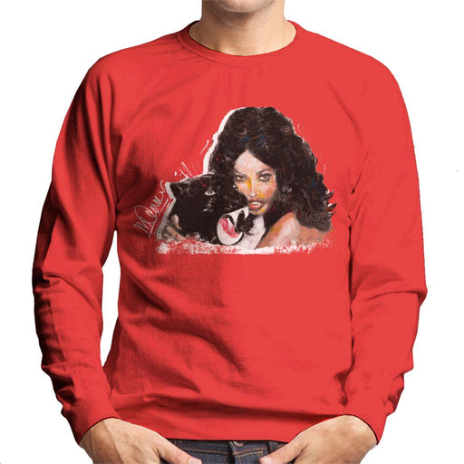 Sidney Maurer Original Portrait Of Naomi Campbell Panther Men's Sweatshirt