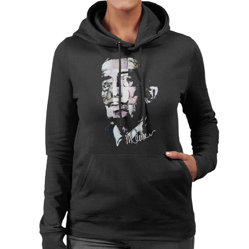 Sidney Maurer Original Portrait Of Salvador Dali Pop Art Women's Hooded Sweatshirt