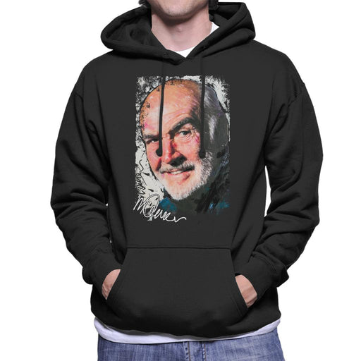 Sidney Maurer Original Portrait Of Actor Sean Connery Men's Hooded Sweatshirt