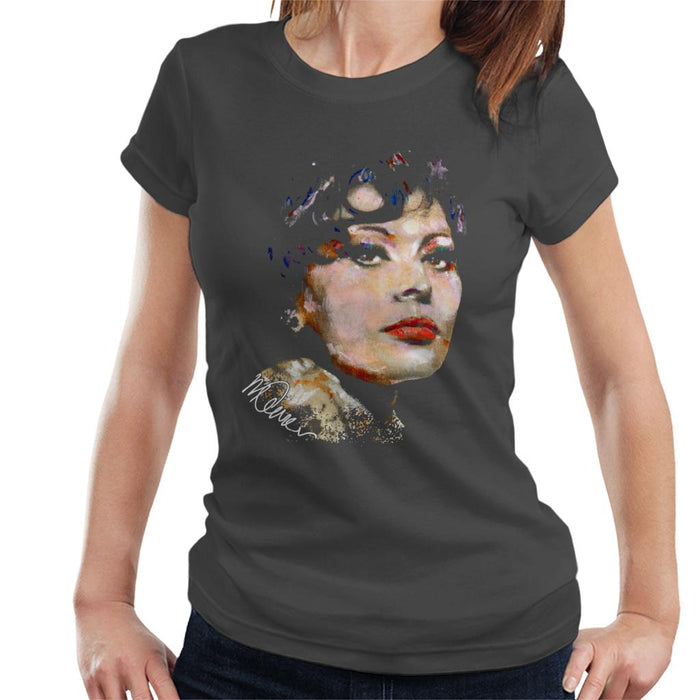 Sidney Maurer Original Portrait Of Actress Sophia Loren Women's T-Shirt