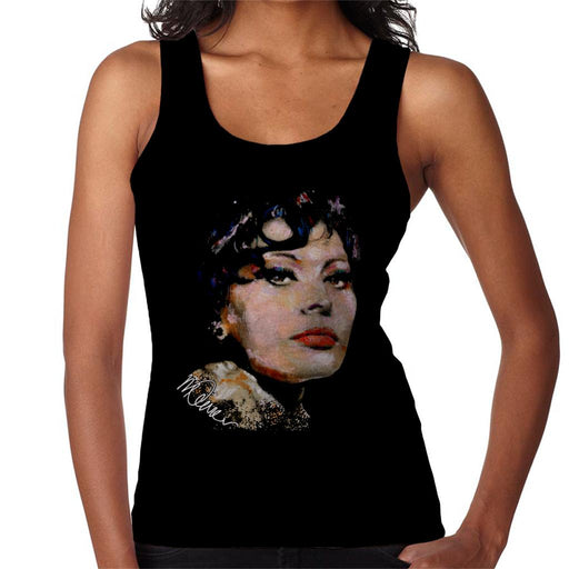 Sidney Maurer Original Portrait Of Actress Sophia Loren Women's Vest