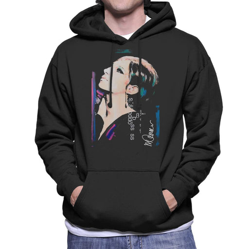 Sidney Maurer Original Portrait Of Actress Barbra Streisand Men's Hooded Sweatshirt