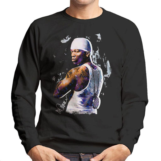 Sidney Maurer Original Portrait Of 50 Cent Bandana Men's Sweatshirt