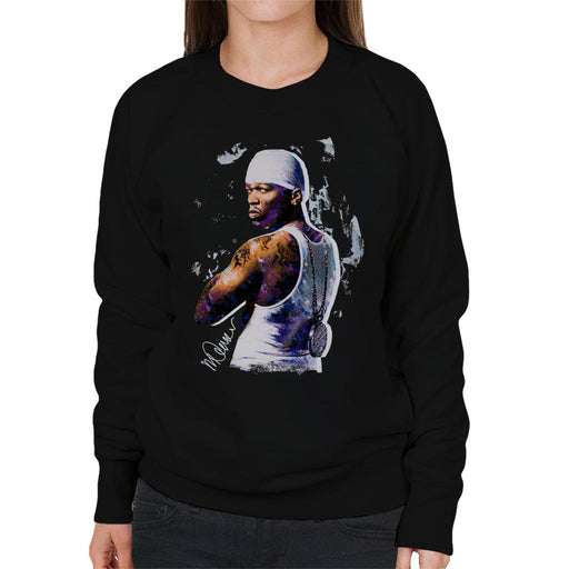 Sidney Maurer Original Portrait Of 50 Cent Bandana Women's Sweatshirt