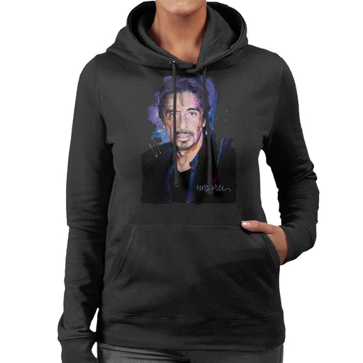 Sidney Maurer Original Portrait Of Al Pacino Goatee Women's Hooded Sweatshirt