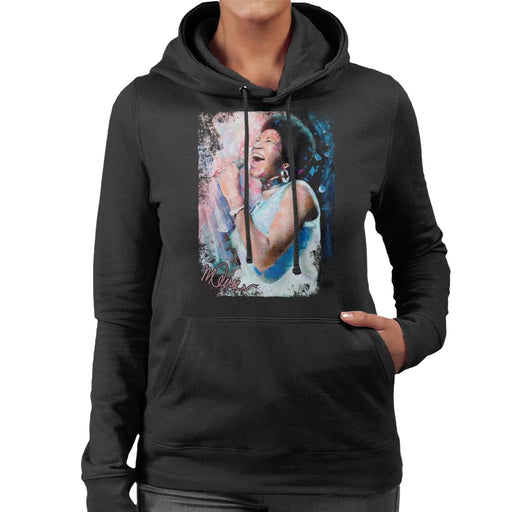 Sidney Maurer Original Portrait Of Aretha Franklin Singing Women's Hooded Sweatshirt