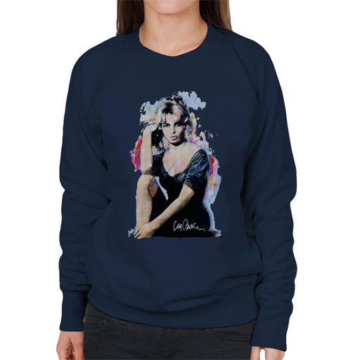 Sidney Maurer Original Portrait Of Actress Brigitte Bardot Women's Sweatshirt