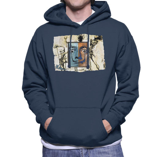 Sidney Maurer Original Portrait Of Surrealist Salvador Dali Men's Hooded Sweatshirt