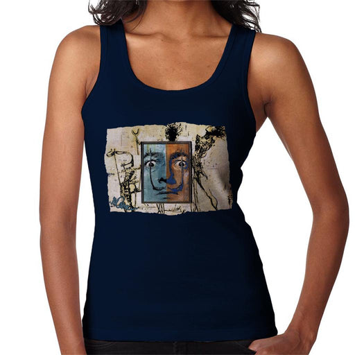 Sidney Maurer Original Portrait Of Surrealist Salvador Dali Women's Vest