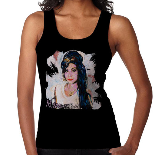 Sidney Maurer Original Portrait Of Amy Winehouse Anchor Necklace Women's Vest