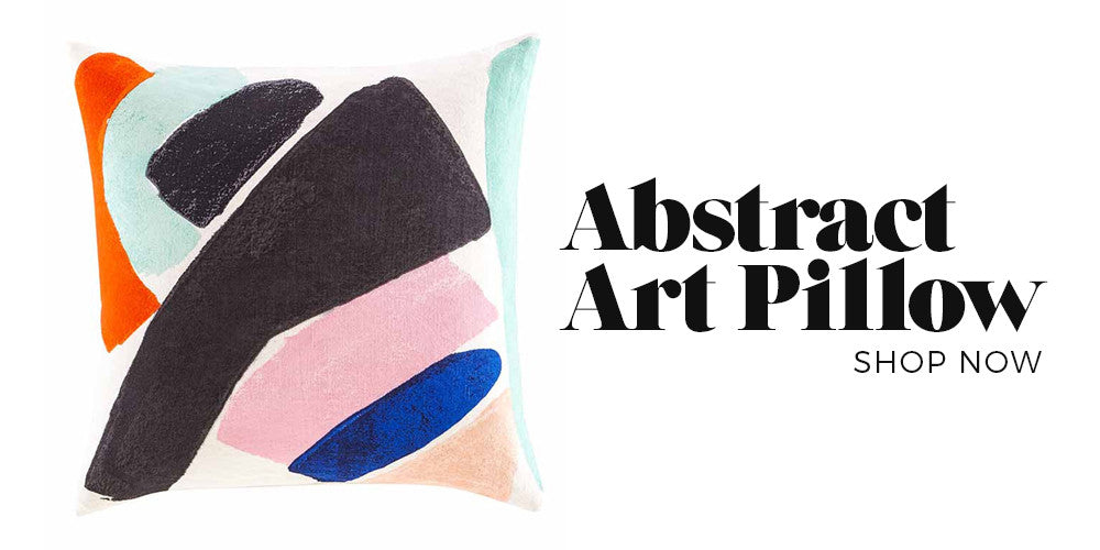 Abstract Pillow - Get The Look: Luxe Family Living Room - Black Rooster Decor