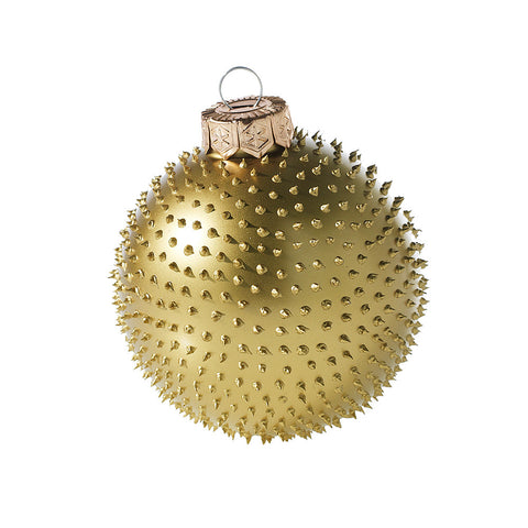 Holiday Decor Must-Haves: 2015 Gold Spiked Holiday Ornament 