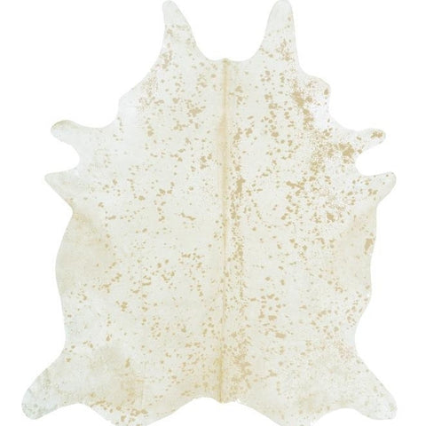  Holiday Decor Must-Haves: 2015 Matte Gold Ivory Cowhide