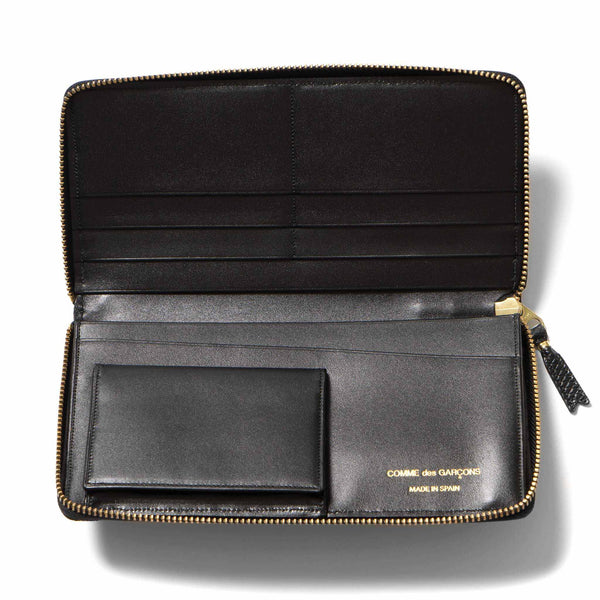 Luxury Group Leather Long Wallet Black 