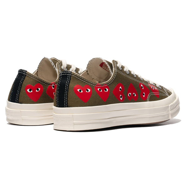 cdg converse low green