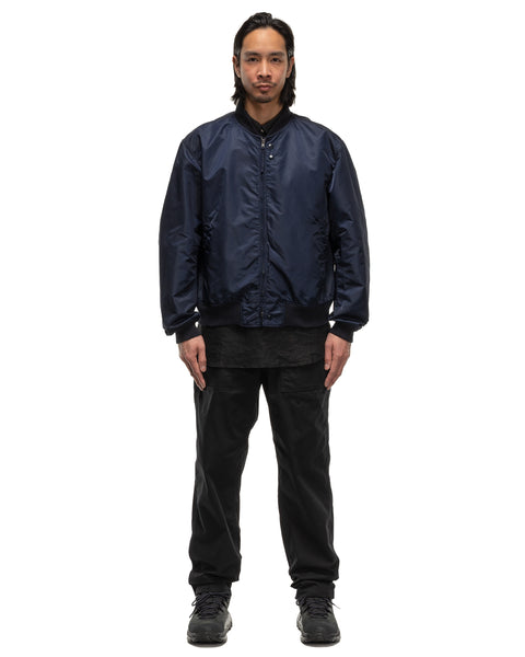 Aviator Jacket Flight Satin Nylon Navy