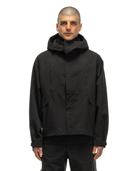 Double Cloth Hooded Coach Jacket Black | HAVEN