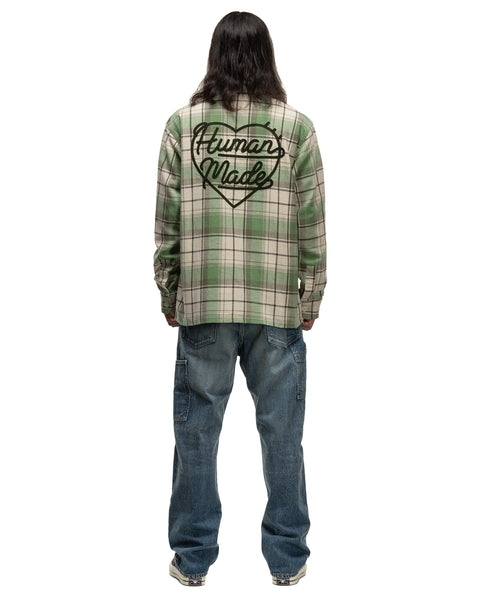 HUMAN MADE CHECKED OVERSHIRT GREEN L-