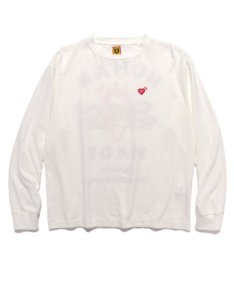 L/S T-Shirt #3 White | HAVEN