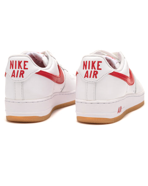 nike air force 1 red swoosh gum sole