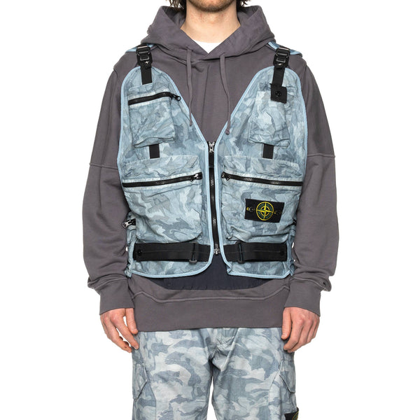 stone island camo vest