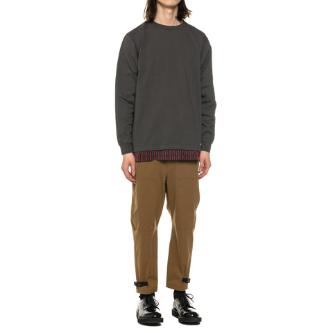 L/S Hem Layered Wide Cut and Sewn Charcoal